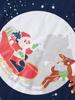 Roupas Infantis Europeias e Americanas Transfronteiriças Outono e Inverno Camiseta de Manga Longa de Natal com Estampa de Rena de Desenho Animado e Mangas Listradas Venda por Atacado em Estoque
