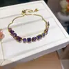 Cores vibrantes e elegância delicada! Pulseira retrátil oval vertical de zircônio, estilo vintage francês, joia de luxo leve e com toque de alta qualidade