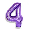 Globos de números morados versión americana de 32 pulgadas 0-9 globos metálicos de números medianos para fiesta de cumpleaños y decoración navideña