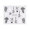 Suprimento transfronteiriço adesivo de marca d'água para nail art pingente de flor preta padrão de estrela tendência personalizada serviço de unhas suprimento direto