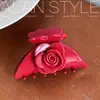 2025 Novo Grampo de Cabelo Rosa de Ácido Acético para Parte de Trás da Cabeça Acessórios de Cabelo Grande Prendedor de Tubarão Acessório de Cabelo Grampo de Cabelo Feminino