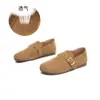 Zapatos Casuales Retro de Cuero Genuino de Uso Bidireccional 2026 Primavera Nuevo Estilo Zapatos Planos sin Cordones para Mujer Zapatos Planos Versátiles para Mujer