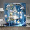 Venta directa de fábrica popular 2 piezas nuevo carillón de viento de cristal decoración del hogar cortina impresión digital 3D cortina de varilla dividida