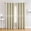 Cortinas opacas norteamericanas, cortinas modernas sencillas de color liso con ojales, cortinas opacas para sala de estar, mirador y decoración de balcón