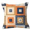 Exclusivo Transfronterizo para Funda de Almohada de Peluche Geométrica Azul Simple Tela para el Hogar Cojín de Sofá Diseño de Funda de Cojín