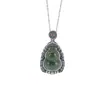 Yuebao Joyería Jade Natural Hetian Plata Pura S990 Jaspes Rojo Sur Calabaza Patrón Auspicioso Otoño e Invierno Suéter Colgante de Lujo Ligero