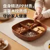 ¡Guau, esta bandeja para snacks de madera PP con cuatro compartimentos es perfecta para organizar y servir bocadillos, fácil de limpiar e ideal para reuniones familiares, mesas de té y mesas de comedor sencillas!
