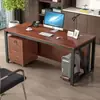Mesa de computador moderna e minimalista para gerentes de escritório, supervisores e chefes; escrivaninha para escritório de uma pessoa; mesa de computador para funcionários