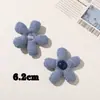 Estilo ins tecido xadrez acolchoado com enchimento de algodão flor de cinco pétalas presilha de garra diy acessórios de cabelo para mulheres broche brincos enfeites para roupas