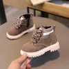 Zapatos para Niños, Botas para Niños, Estilos de Otoño e Invierno, Botas de Cuero Estilo Británico para Niños, Botines para Niñas, Zapatos para Bebé 3-6