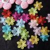 26mm transparente cor fosca flores no furo seis pétalas flores contas diy grampo de cabelo infantil pinça acessórios material