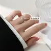 Dois Anéis de Zircônia para Comércio Exterior e Transfronteiriço Nova Empilhamento Nicho Estilo Ins Anéis Articulados Anel Liso Personalizado Fileira Anéis de Diamante