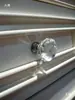 Manija de Cajón Acrílica Panel de Puerta de Vidrio Transparente con Forma de Diamante Manija de Bola de Cristal de Agujero Único Manija de Puerta de Gabinete
