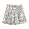 Falda A-line Floral Negra para Mujer 2026 Verano Nuevo Estilo Adelgazante que Cubre la Cadera Versátil Cintura Alta Mini/Midi