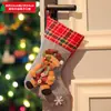 Decoración Navideña Nueva 2025 Muñeco Sin Rostro Colgante de Calcetín Navideño Bolsa de Regalo Navideño de Papá Noel para Niños