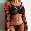 CIB0168 Lencería Sexy Moderna Europea de Encaje Correas de Lencería Banda Elástica Conjunto de Sujetador para Mujer