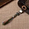 Acessórios de osso de boi e ágata vermelha do sul tecidos à mão no estilo Xizang, com borlas, ornamentos decorativos e pingentes