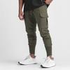 Fitness Transfronterizo Pantalones Casuales para Hombre Marca de Moda Americana Talla Grande Pantalones de Seda de Hielo para Hombre Color Sólido Multibolsillo Pantalones Deportivos con Puño