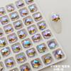 Explosiones de sonido de sacudida 8*8mm copo de nieve taladro de uñas puntiagudo color mágico japonés taladro de vidrio para uñas accesorios DIY decoración de uñas