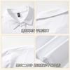 Ropa de Hombre Shanggu [Camisa Polo Sencilla de Algodón Puro Estilo Japonés para Hombre, Corte Holgado, Talla Grande, Cuello Campana, Manga Corta, Algodón Puro de Peso Pesado]