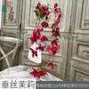 Jazmín de Seda Jazmín de los Deseos Salón de Banquetes Jazmín Conjunto de Arco Arreglo Floral Flores Artificiales Guía de Ruta de Hotel Exhibición de Flores de Seda