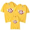 Cross-border Feliz Ano Novo Dia Natal auto-produzido algodão pai-filho roupas de venda rápida roupas infantis manga curta gola redonda T-shirt atacado