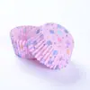 Fabricantes transfronterizos de moldes para hornear de papel para pasteles redondos con impresión 100%, resistentes a altas temperaturas y a prueba de aceite.