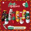 Calcetines Navideños Rojos al Mayoreo Medianos y Grandes Calcetines de Media Caña para Niños Calcetines para Bebé para Otoño e Invierno Calcetines Navideños para Niñas