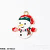 Colgante de Aleación Esmaltada Navideño Colgante de Gota Papá Noel Muñeco de Nieve Reno Colgante de Dibujos Animados Accesorios para Joyería DIY Pulsera Al Por Mayor