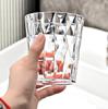 Taza para Cepillo de Dientes de Aspecto Elevado, Vaso para Enjuague Bucal con Patrón de Diamante, Vaso de Agua Transparente de Gama Alta de Lujo Ligero, Taza de Lavado para Pareja de Estudiantes al por Mayor