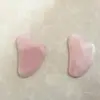 Suministros del Fabricante Tabla Raspadora en Forma de Corazón de Jade de Cristal Rosa, Rodillo de Jade Aventurina Xiuyan, Bolígrafo de Acupresión, Tabla Raspadora de Cristal