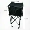 Carrito de Tenis Nuevo de Gran Capacidad, Carrito Plegable Portátil, Carrito de Entrenamiento para Entrenador, Bolsa de Tenis de Almacenamiento Móvil