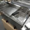 730 Fogão a Gás de Mesa com Frigideira, Forno de Fritura com Chapa de Ferro e Espeto de Fritura, Máquina All-In-One de Fritura para Barraca de Gás