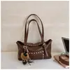 Elegante bolso retro de gran capacidad para mujer, nuevo bolso de hombro de moda 2026 para ir al trabajo, bolso tote relajado y bolso de axila