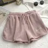 Shorts de Gofre Estilo Hong Kong para Niñas Verano Nuevo Holgado Comercio Exterior Casual Deportivos Línea A Hogar Pierna Ancha Pantalones Cortos Calientes Ins