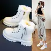 Botas de nieve para mujer, nuevo estilo 2026, forradas de felpa, suela gruesa, botas de invierno, colección otoño/invierno, botas Martin de suela gruesa