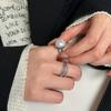 Anillo de Plata Esterlina s925 Barroco Perla Grande para Mujer Nuevo Anillo de Diseño Nicho para Dedo Índice Sentido de Lujo Ligero de Alta Gama
