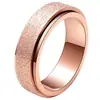 Anillo Giratorio de Acero Inoxidable Amazon Explosions Color Mate Anillo de Cara Ancha para Hombres y Mujeres Juego de Anillos