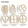 Decoración hueca directa de fábrica DIY casa pastoral madera rompecabezas infantil colgante