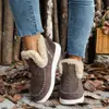 Sapatos femininos de algodão de inverno novos transfronteiriços, plus size, forrados com fleece, de sola grossa e quentes, com sola plana