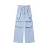 Pantalones casuales funcionales retro de estilo americano para exteriores, unisex, resistentes al agua, con diseño de pliegues, adecuados para ropa de trabajo y uso casual