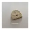 Gorro de Lana Tejido para Niños Estilo Merlot Otoño e Invierno con Sencillo Diseño de Caballo Bordado, Gorro Cálido para Proteger los Oídos del Frío