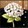 Moda Estilo Coreano High-End Novo Broche de Esmalte Hortênsia Personalidade Versátil Acessórios para Roupas Femininas Broches