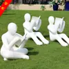 Escultura de Campus de Fibra de Vidrio de Acero Inoxidable Pergamino de Confucio Escultura de Piedra Adornos de Paisaje de Jardín al Aire Libre Figuras de Cobre Fundido