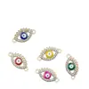 Al por mayor Versión Coreana Colgante Doble Patrón Ojo de Diablo Diamante con Goteo de Aceite Aleación Collar Pulsera Colgante Joyería Accesorios DIY