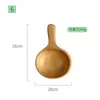 Mango de Haya Bol de Madera Plano Tenedor de Madera de Mango Largo Pala Pequeña para Freír Pala Ranurada Pala de Madera Cuchillo de Madera para Pastel y Pizza Juego de Cocina