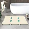 Tapete de Terra de Diatomáceas com Formato Especial para Entrada de Banheiro, Absorvente de Água, Tapete de Banho Antiderrapante, Tapete Macio de Secagem Rápida para Uso Doméstico