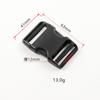 Hebilla de correa para taburete de cintura de plástico negro de 25 ~ 38 mm de fábrica, nueva hebilla para bolsa de cintura, hebilla lateral para niño y madre, venta al por mayor