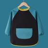 Overol Impermeable para Pintar con Velcro para Niños Delantal de Arte para Pintar Manga Larga Largo Cena Bebé Impresión Vestido Inverso