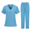 Trajes de Scrubs de Corte Recto Estilo Europeo y Americano para TikTok, Uniformes Médicos, Uniformes de Enfermera para Clínica Veterinaria, Ropa de Trabajo para Doctor